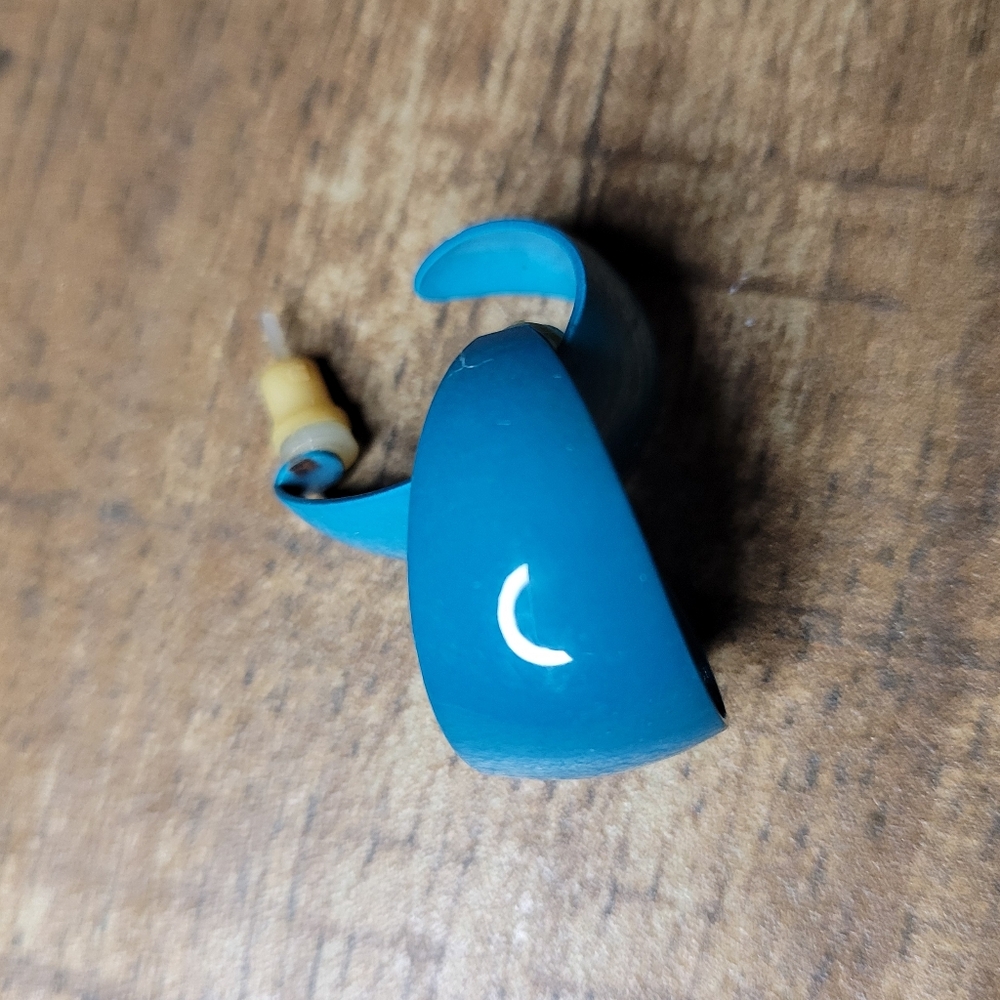 vintage 80s blue earrings